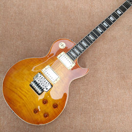 China. Nueva alta calidad Standard LP 1959 R9 guitarra eléctrica, Quilte Maple puente de tremolo superior Rosewood guitarra eléctrica, gratis proveedor