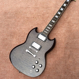 China. Nuevo estilo personalizado SG guitarra eléctrica, el tigre explosión de la llama Maple Top &amp; Rosewood Fingerboard SG guitarra eléctrica, de envío gratuito proveedor