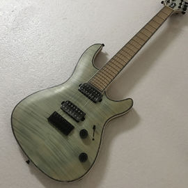 China. Guitarra eléctrica de 7 cuerdas de alta calidad, color explosión Quilte Guitarra eléctrica de arce, Abalone, envío gratuito proveedor
