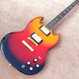 China. Guitarra eléctrica SG de nuevo estilo, cambio gradual y flame Maple Top SG guitarra eléctrica, envío gratuito proveedor