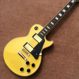 China. Guitarra eléctrica LP personalizada, guitarra eléctrica de oro amarillo de huevo, envío gratuito proveedor