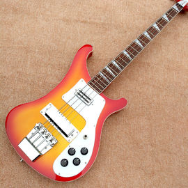 China. Alta calidad Rick 4003 modelo Ricken 4 cuerdas Bajo eléctrico guitarra en color Cherry estallido hardware de cromo, envío gratuito proveedor