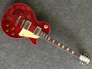 China. Venta al por mayor lp tienda personalizada color rojo guitarra eléctrica madera de rosa Fretboard China fábrica de guitarra envío gratuito proveedor