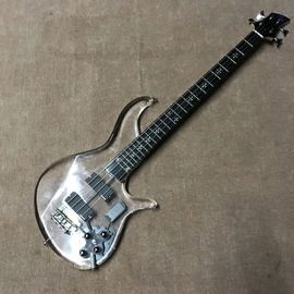 China. Guitarra eléctrica acrílica de alta calidad con luz LED, cartón de madera de rosa, envío gratis proveedor