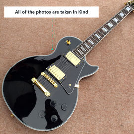 China. Guitarra eléctrica LP personalizada con tablero de cuchillo de ébano con cuerpo y cuello de caoba proveedor