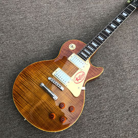 China. Tienda personalizada 1959 R9 tiger flame LP guitarra eléctrica proveedor