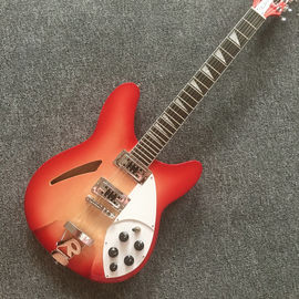 China. Rojo cerezo 24 trastes y 12 cuerdas Rickenback 360 guitarra eléctrica de jazz semi hueco Ricken 330 guitarra de jazz proveedor