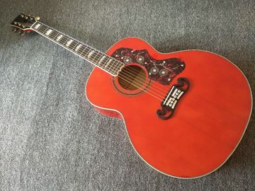 China. personalización G200 Guitarra acústica Flama roja Top sólido abeto arce rayas de tigre Guitarra corporal proveedor