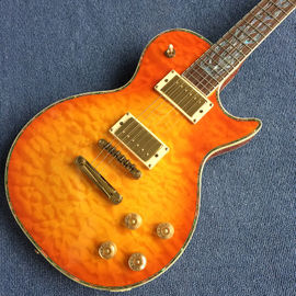 China. Guitarra eléctrica LP personalizada de Chibson, Flame Maple Top guitarra eléctrica con hardware de oro proveedor