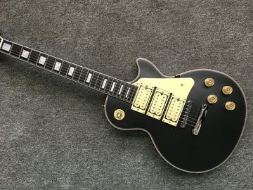 China. Flame Top negro mate Color LP 3 Pickups Ace Frehley Budokan Guitarra eléctrica de época proveedor