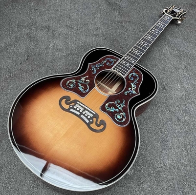 China. Guitarra acústica personalizada 43 pulgadas Gibson SJ200 Cocobolo Guitarra clásica folk de lado trasero proveedor