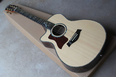 China. Tabla de dedos de ébano de 41 pulgadas 916 color madera natural guitarra acústica izquierdista, Spruce, pickup de pescador EQ proveedor