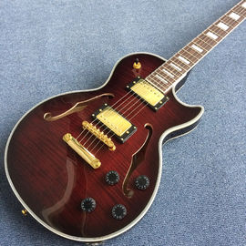 China. Guitarra eléctrica de nuevo estilo de alta calidad, agujeros de doble F, tablero de madera de rosa proveedor