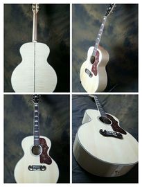 China. venta al por mayor de alta calidad SJ200 guitarra de abeto sólida Guitarra acústica de lujo SJ200 Natural Top Guitarra de arce sólida proveedor