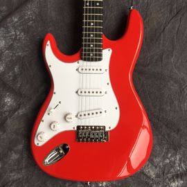China. Guitarra eléctrica de metal rojo de espalda ST, se puede modificar de acuerdo con los requisitos de personalización proveedor