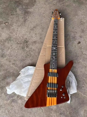 China. Custom 24 Frets Cuello A través del Cuerpo Abalone Cuello Inlay 8 Cuerdas Guitarra Bajo Eléctrica proveedor