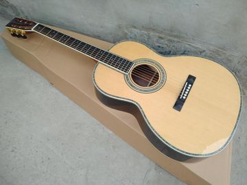 China. Guitarra acústica de alta calidad de 39'000 estilo, tapa de abeto sólido, incrustaciones de abalon y guitarra acústica de tablero de ébano proveedor