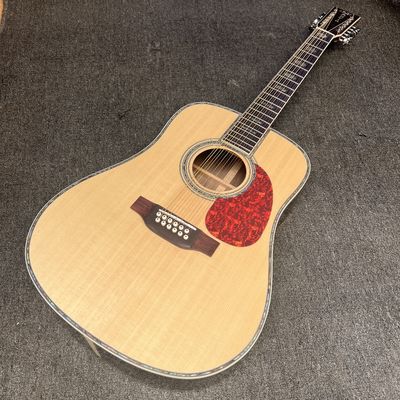 China. Custom M Style 12 Strings Solid Spruce Top Dreadnought Acoustic Guitar, Customized Logo on Headstock proveedor