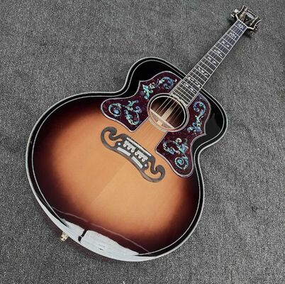 China. Guitarra acústica personalizada BOB DYLAN GIBSON Style SJ 200 en Sunburst con parte trasera Cocobolo proveedor