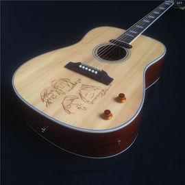 China. Venta caliente Guitarra Acústica Guitarra Natural Acústica con una pieza de cuerpo 20 escala tienda de guitarra china envío gratuito proveedor
