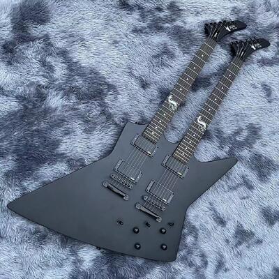 China. Pedido de guitarra personalizada, guitarra eléctrica ESP MX250 de doble mástil de 6 + 6 cuerdas de James Hetfield con acabado mate proveedor