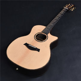 China. Guitarra acústica de madera maciza personalizada de madera maciza de madera de rosa maciza de espalda y costado 914s proveedor