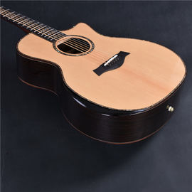 China. Guitarra acústica personalizada de madera de rosa de madera de abeto sólida con FSM 301 EQ proveedor