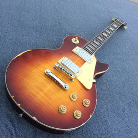 China. Flame Maple Factory nuevo producto Heavy Relic Guitarra eléctrica de estilo antiguo envío gratuito proveedor