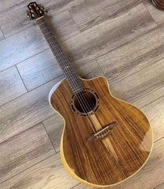 China. Guitarra acústica de madera sólida de 41 pulgadas, Nueva llegada Guitarra sólida de KOA, hecha a mano proveedor