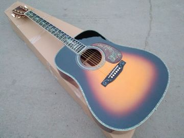 China. 41&quot; AAAA todo sólido cocobolo guitarra acústica personalizada HUMMBINGBIRD cuerpo de alta calidad OEM estallido de sol guitarra de lujo proveedor