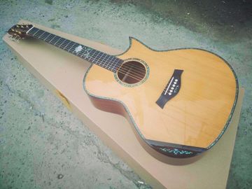 China. Guitarra personalizada con hueco de sonido EQ AAAA todo sólido de corte único de cocobolo de madera con guitarra eléctrica acústica proveedor