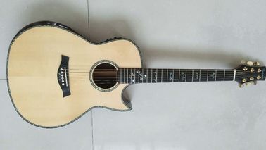 China. Envío gratuito dreadnought guitarra personalizada AAAA toda la guitarra sólida de corte único guitarra acústica eléctrica personalizada proveedor