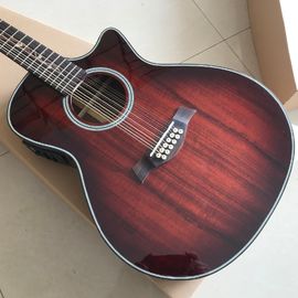 China. Guitarra de madera personalizada KOA OEM de 12 cuerdas k24ce también guitarra acústica clásica proveedor