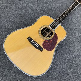China. Toda la verdadera guitarra acústica de estilo Abalone D, tablero de dedos de ébano OEM personalizado de 41 pulgadas. proveedor