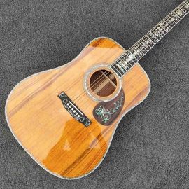 China. Real Abalone Inlays Ebony Fingerboard 41&quot; Guitarra acústica clásica de madera de Koa proveedor