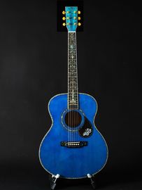 China. Abalone azul sólido de abeto alto 40 pulgadas estilo OM guitarra acústica estallar arce de nuevo proveedor
