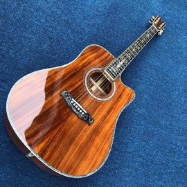 China. Real Abalone Inlay 41 pulgadas KOA Madera D45KC clásica guitarra acústica con Fishman 301 EQ proveedor
