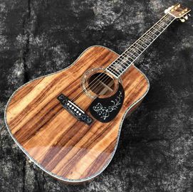 China. 41 pulgadas 45D modelo real Abalone Koa madera guitarra eléctrica acústica proveedor