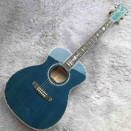 China. Solid Spruce Top Abalone OM estilo guitarra acústica con cuerpo de arce de ébano Fingerboard proveedor
