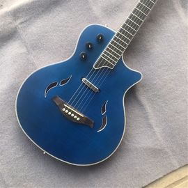 China. Grand fábrica de la calidad personalizada de seis cuerdas de guitarra eléctrica, azul personalmente dar la bienvenida a su patrocinio proveedor