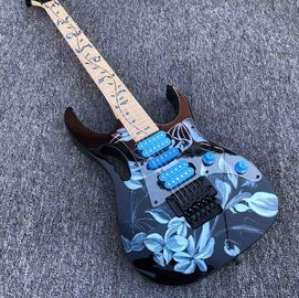 China. 2019 Guitarra eléctrica de alta calidad Floyd rose Guitarra eléctrica pintura a mano cuerpo de guitarra envío gratuito proveedor
