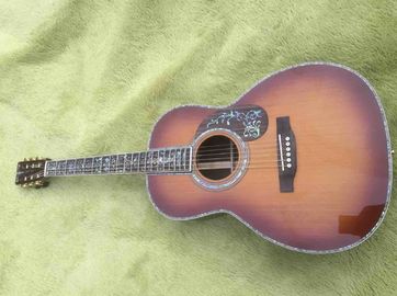 China. Guitarra acústica de fábrica de 39 pulgadas estilo ooo45c Tabla de dedos de ébano Guitarra sólida de abulón real proveedor