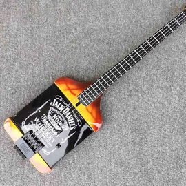 China. Tienda personalizada 4 cuerdas Jack Guitarra eléctrica Ebony Fretboard Botella Cuerpo Guitarra eléctrica bajo en hardware negro proveedor
