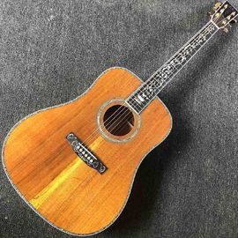 China. Guitarra acústica de madera KOA de 41 pulgadas de tamaño D con pegamento de cáscara real de abalón proveedor