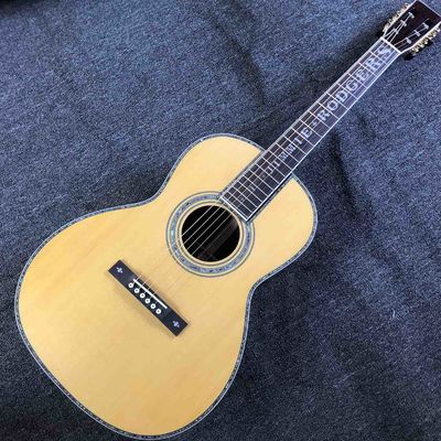 China. Grand Jimmie Rodgers personalizado de madera sólida guitarra acústica de ébano tablero de dedos Abalone proveedor