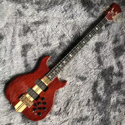 China. Personalizado Grand ALEM Mark King Deluxe Personalizado 4 cuerdas Cuello a través del cuerpo Corte Bajo Corazón Walnut Guitar Bass proveedor