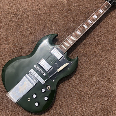 China. Guitarra eléctrica personalizada SG G400 Deep Army Green Fingerboard de madera de rosa Bigsby Tremolo proveedor