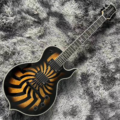China. Guitarras personalizadas Grand Wylde Audio Odin Grail Carbón explosión Buzzsaw Guitarra eléctrica Ebony Fingerboard Active Pickup proveedor