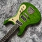 Guitarra eléctrica personalizada de Mosrite JRM Johnny Ramone Guitarra con onda de agua en color verde proveedor