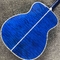 Cuerpo OM personalizado Guitarra eléctrica acústica real Abalone Inlays Tablero de dedos de ébano Explosión Arce Ola de agua 301 Electrónica proveedor